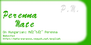 perenna mate business card